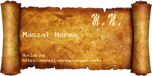 Maszal Norma névjegykártya